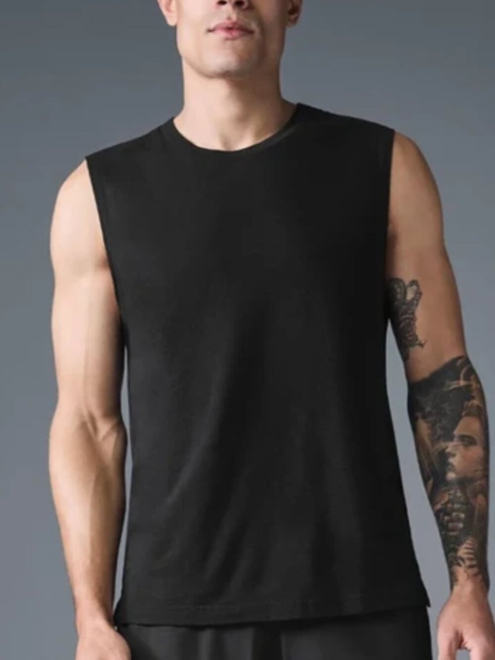 Alo Yoga Conquer Muscle Tank Black Men's Large NWT